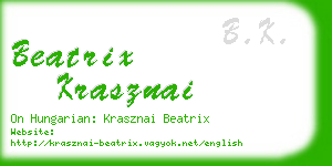 beatrix krasznai business card